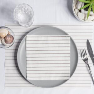 Mesa decorada con servilletas Drylace Costa Nova 40x40 cm - estilo náutico