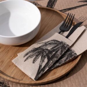 Servilletas recicladas punta a punta 40x32 cm modelo Ipanema color kraft - Vistiendo la Mesa